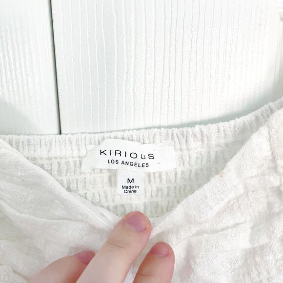 Kirious White Cropped Ruched Top - Picture 4 of 6